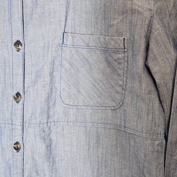 The North Face Womens Stevie Woven Front Button Up Long Sleeve Shirt Medium Long - Picture 4 of 9